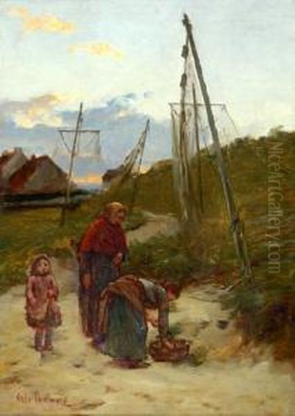 The Bait Gatherers Oil Painting by Hector Chalmers