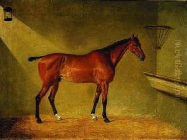 Horse In Stall Oil Painting by Henry Bernard Chalon