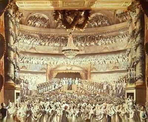 Louis XVIII (1755-1824) at the Theatre de l'Odeon Oil Painting by Francois Buffet