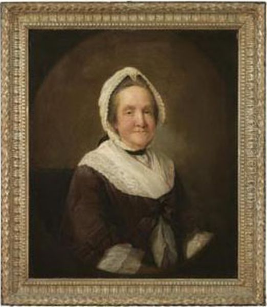 Portrait Of Frances Adcock, Mrs Robert Butcher Oil Painting by Mason Chamberlin