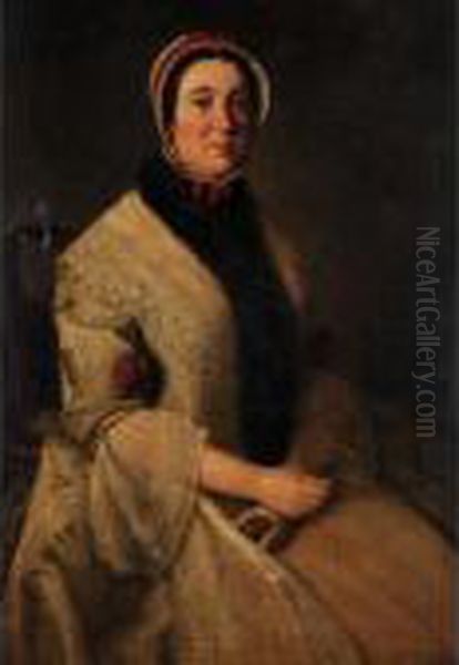 Portrait Of Miss Grey Of Brainshaugh Oil Painting by Mason Chamberlin