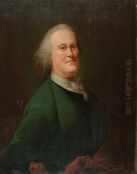 Portrait Of A Gentleman, Bust-length In A Green Coat Oil Painting by Mason Chamberlin