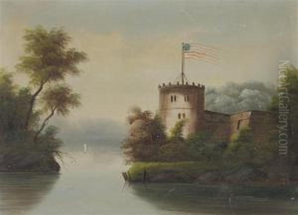 Castle, Croton On Hudson Oil Painting by Thomas Chambers