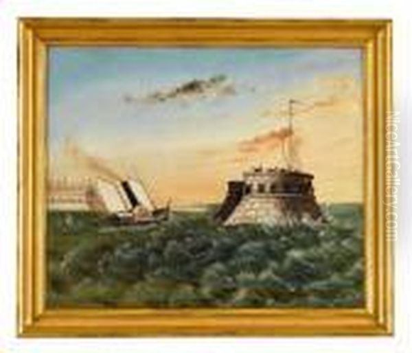 Fortress Oil Painting by Thomas Chambers