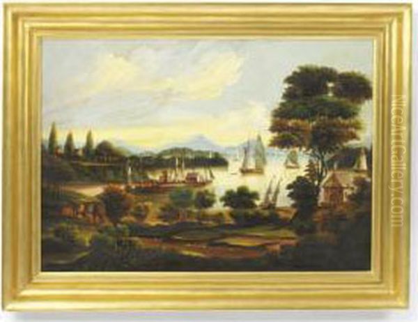 Tarrytown, New York Oil Painting by Thomas Chambers