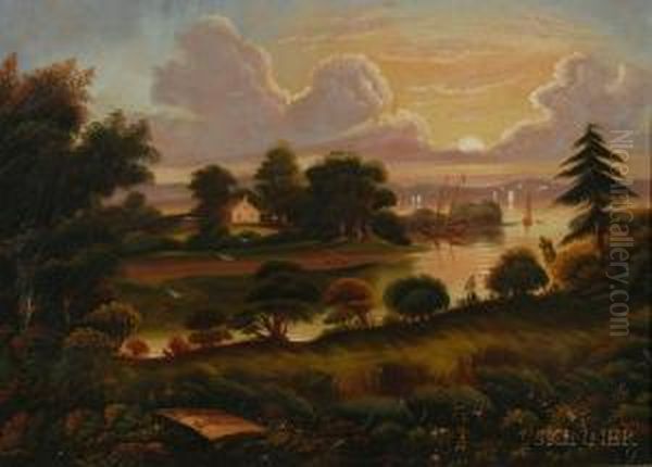 View Of Pope's Creekplantation Oil Painting by Thomas Chambers