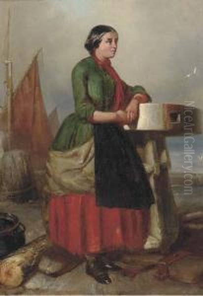 The Fisherman's Wife Oil Painting by Thomas Chambers