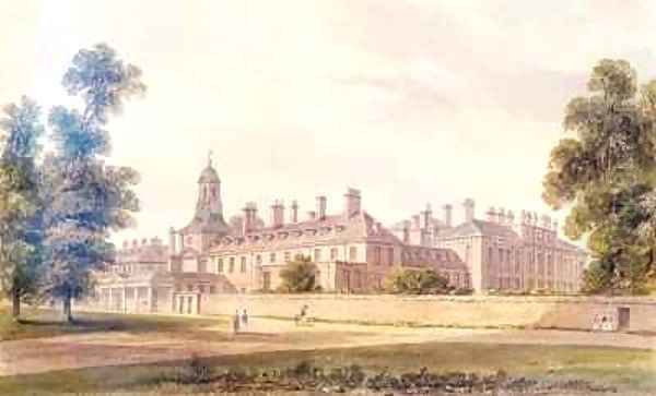 The South West view of Kensington Palace Oil Painting by John Buckler