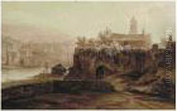 Rempart D'angers Oil Painting by Jean-Jacques Champin