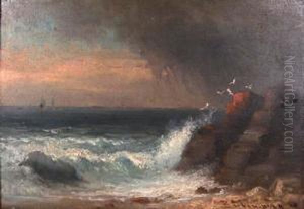 Seascape Oil Painting by Benjamin Champney