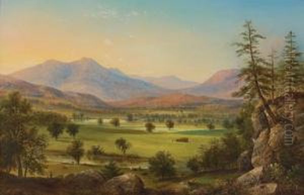 New England Landscape Oil Painting by Benjamin Champney