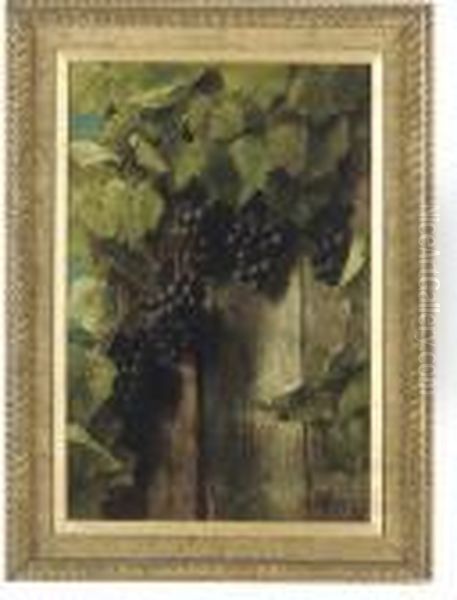 A Fruiting Vine Oil Painting by Benjamin Champney