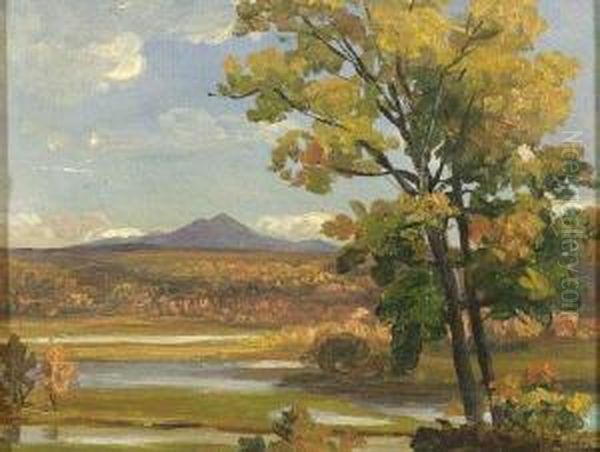 Distant Peak, Autumn Oil Painting by Benjamin Champney