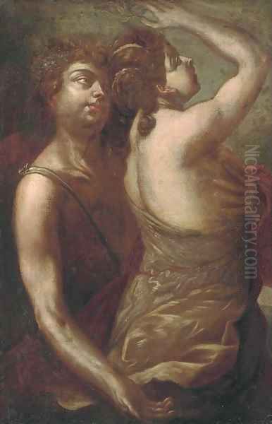 Daphne and Apollo Oil Painting by Giacinto Brandi