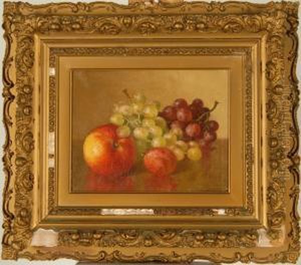 Still Life With Apples And Grapes Oil Painting by Bryant Chapin