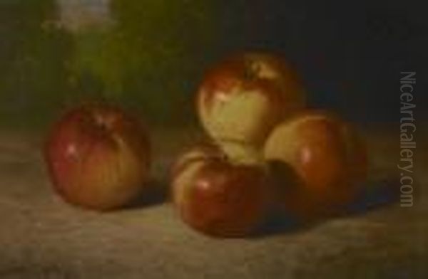 Still Life With Four Apples Oil Painting by Bryant Chapin