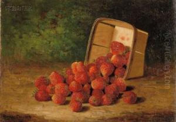 Punnet Of Strawberries Oil Painting by Bryant Chapin