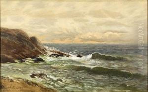 Rocky Shore Seascape. Oil Painting by Bryant Chapin