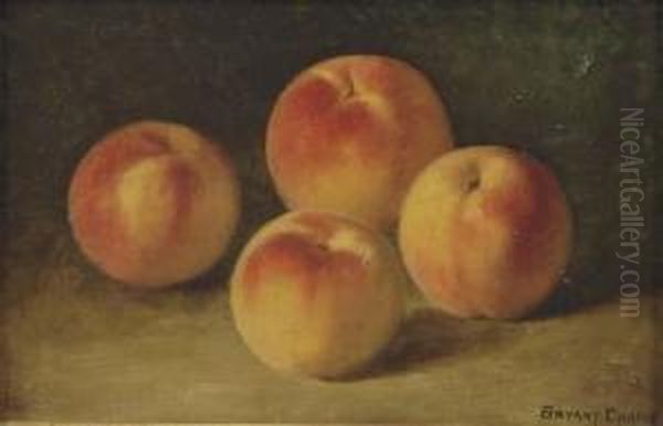 Still Life Of Peaches; And Three Paintings By Other Hands, Varioussizes Oil Painting by Bryant Chapin