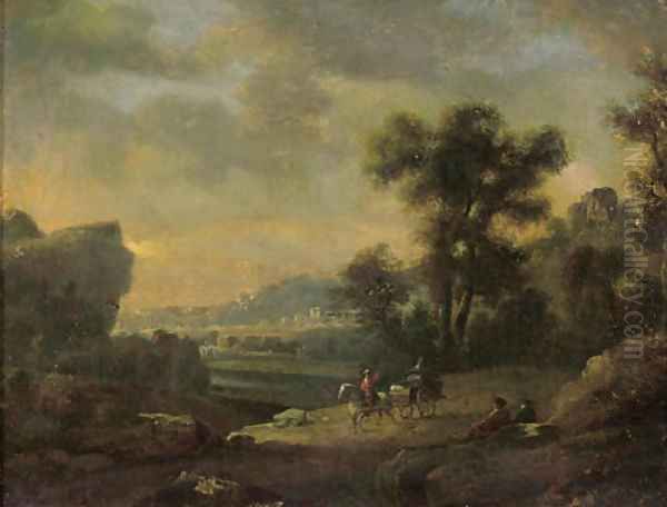 Peasants returning from market Oil Painting by Pieter Bout And Adriaen Fransz. Boudewijns