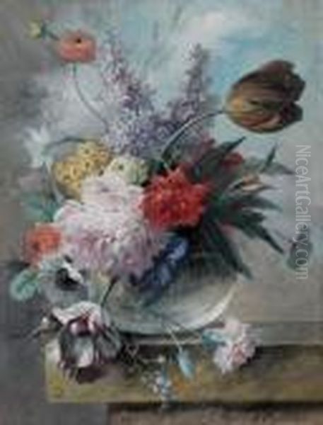 Nature Morte Aux Fleurs Oil Painting by Arthur Chaplin