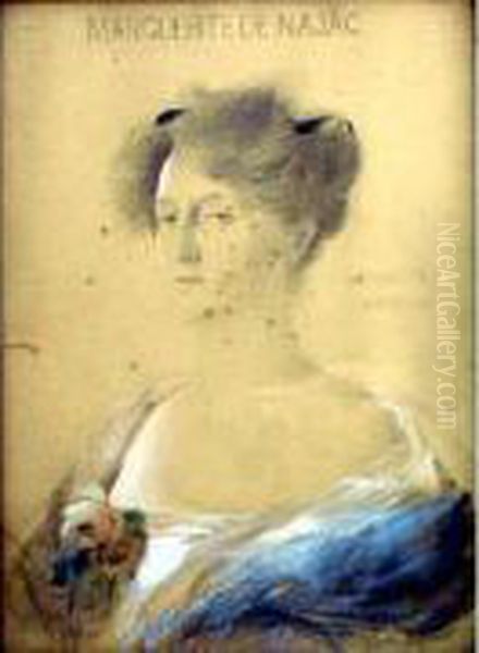 Portrait De Marguerite De Najac. Oil Painting by Arthur Chaplin