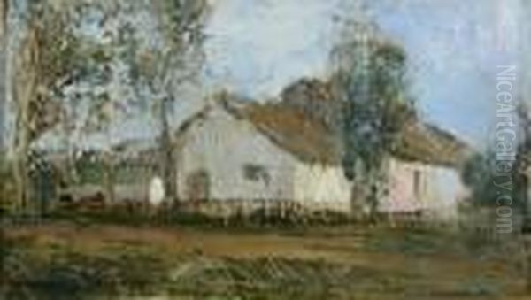 Farmyard Oil Painting by Carlton Theodore Chapman