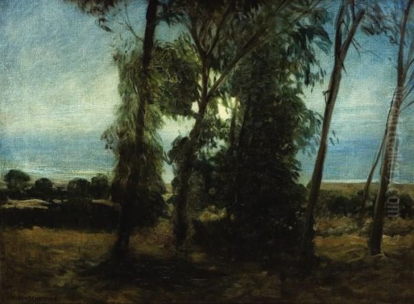 Trees At The Shoreline Oil Painting by Carlton Theodore Chapman