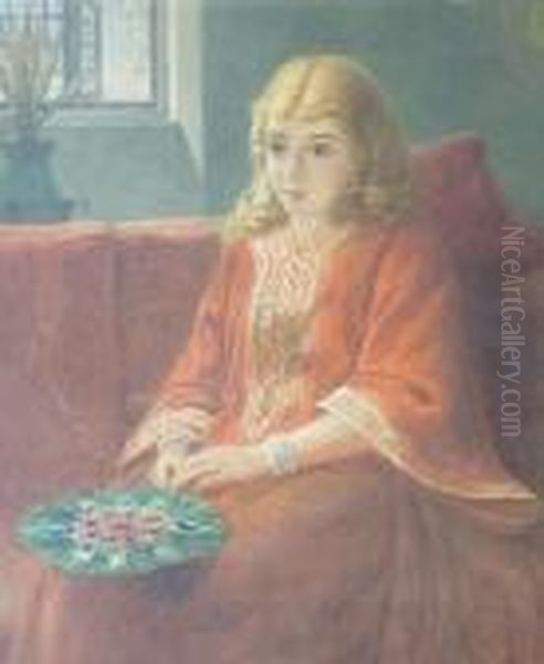 A Young Woman In Eastern Dress Oil Painting by John Watkins Chapman