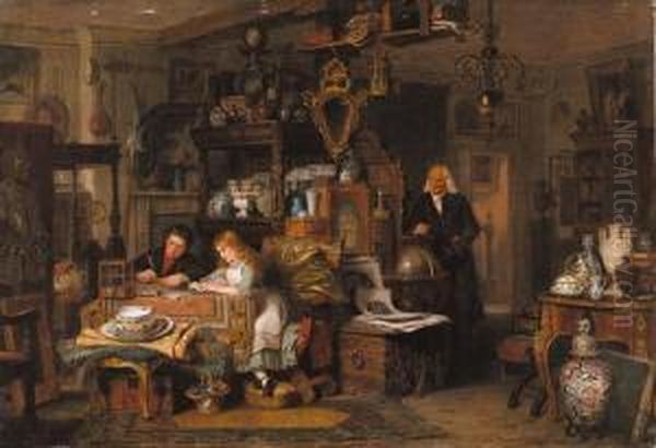 The Old Curiosity Shop Oil Painting by John Watkins Chapman