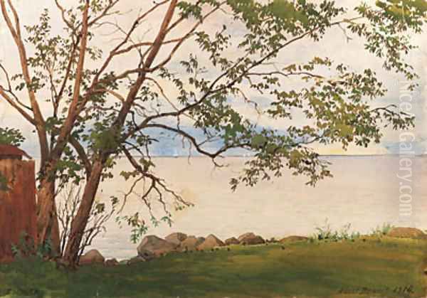 View of Bobylsk Oil Painting by Albert Nikolaivich Benua