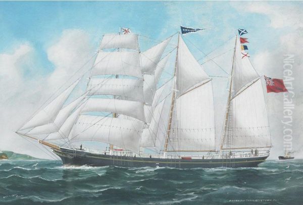 Ramona Of Charlottetown, P.e.i. Oil Painting by Reuben Chappell Of Poole