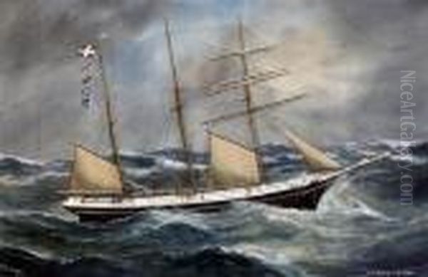 'vera', Of Thuro Oil Painting by Reuben Chappell Of Poole