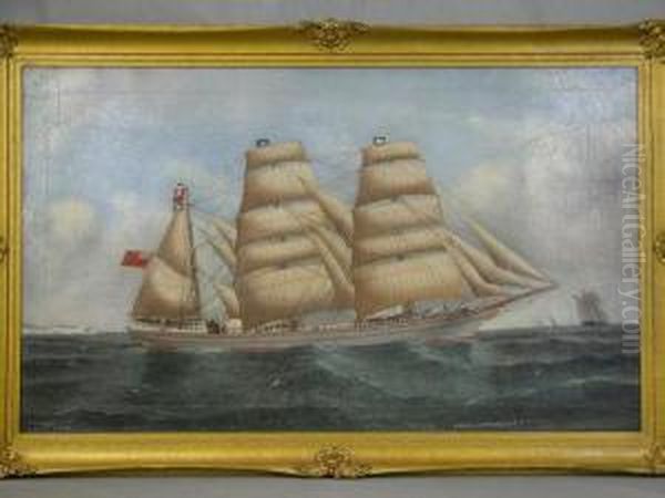 Rollo Of London, Capt E. Thomas Oil Painting by Reuben Chappell Of Poole