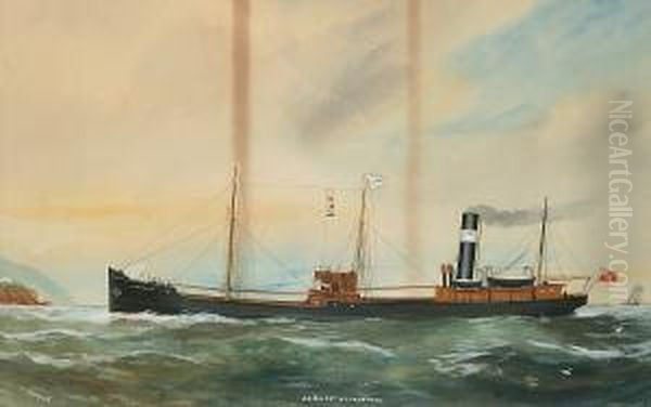 S.s. Alice Of Liverpool Oil Painting by Reuben Chappell Of Poole