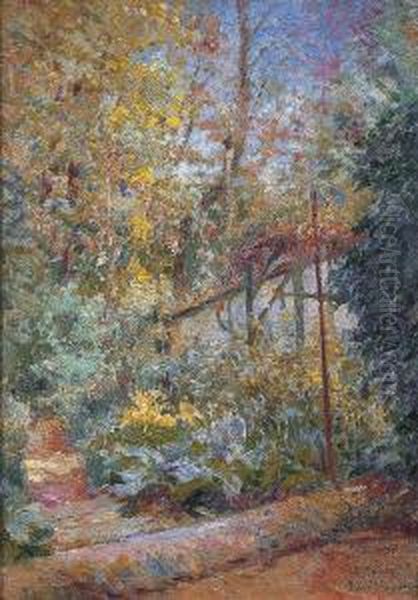 Vue Du Jardin Au Raincy Oil Painting by Pierre Chapuis