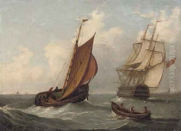 The other out at sea (illustrated) Oil Painting by Joseph Walter Of Bristol