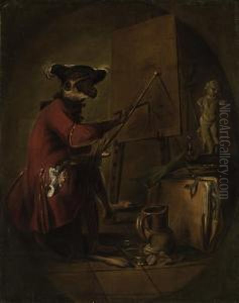 Le Singe Peintre ('the Monkey Painter') by Jean-Baptiste-Simeon Chardin