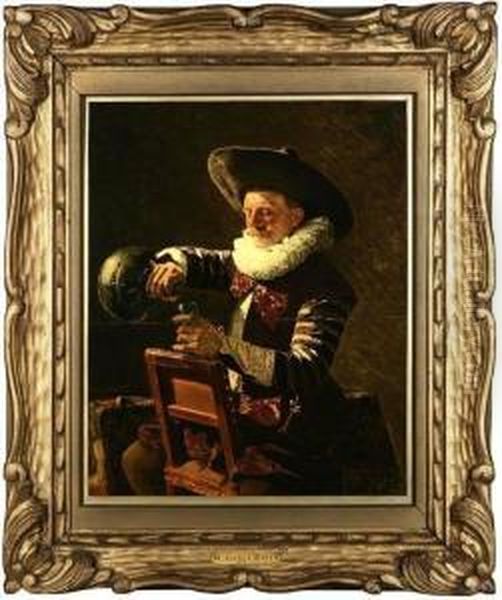 Nobleman Pouring A Drink Oil Painting by Eduard Charlemont