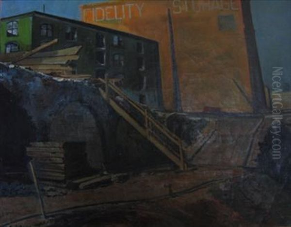 Demolition - Chinese Wall Oil Painting by Taylor Charles