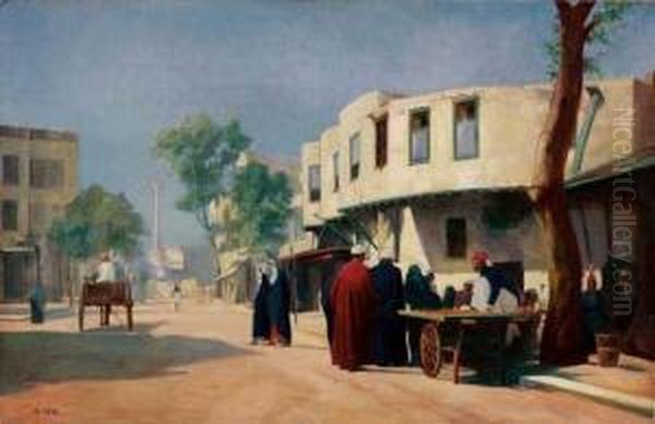 Mercato Arabo Oil Painting by Charles Theodore Frere