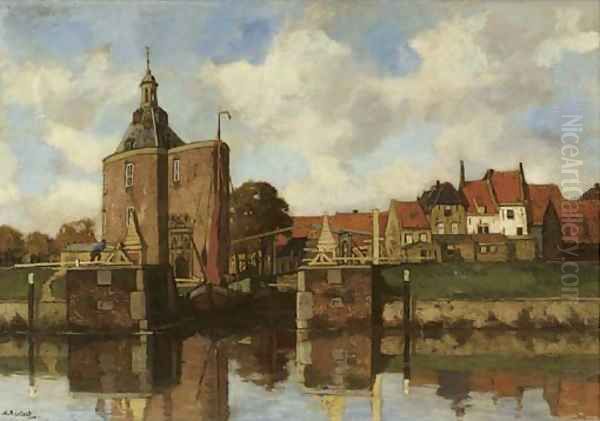 Port d'Enkhuizen Oil Painting by Nicolaas Bastert