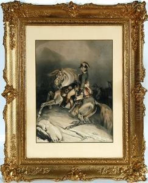 Napoleon On A Horseback Oil Painting by Emile Charlet