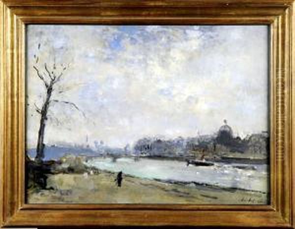 Vue De Paris Oil Painting by Frantz Charlet