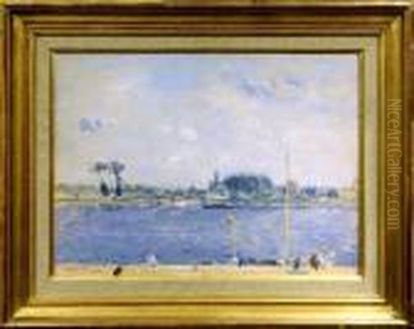 [vue De La Seine] Oil Painting by Frantz Charlet