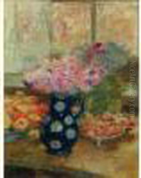 Fleurs Oil Painting by Frantz Charlet