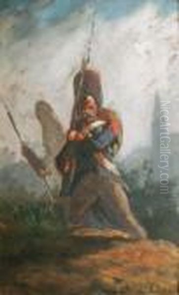 Grenadiers Chargeant Oil Painting by Nicolas Toussaint Charlet