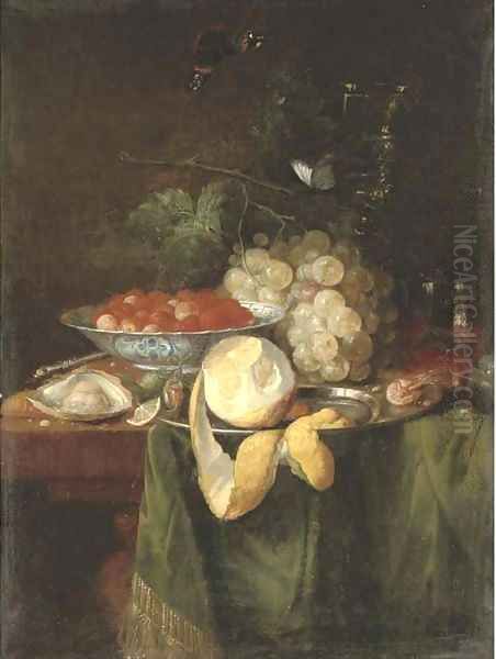 Fruits Oil Painting by Abraham Hendrickz Van Beyeren