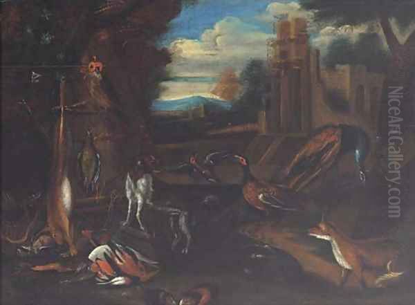 A landscape with dead game Oil Painting by Adriaen Cornelisz. Beeldemaker