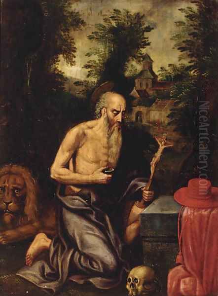 Saint Jerome Oil Painting by Ambrosius Benson